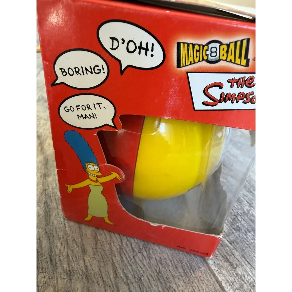The Simpsons Magic 8 Ball Homerisms Vintage 2002 NWT Yellow Sababa Toys Grandpa